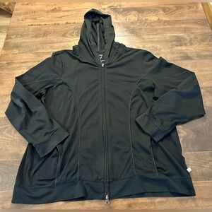 🌟 Zenergy by Chico’s Black Zip-Up Hoodie, XL